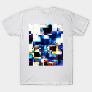 Abstract Art With Blue Squares T-Shirt